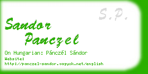 sandor panczel business card